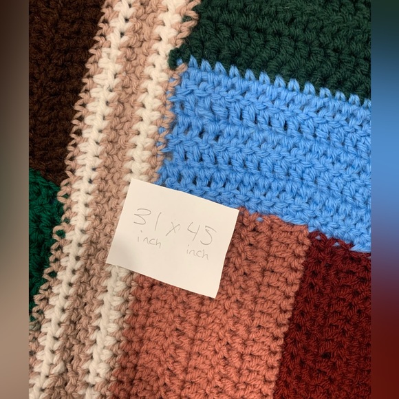 Vintage style boho Afghan crochet throw - Picture 3 of 3
